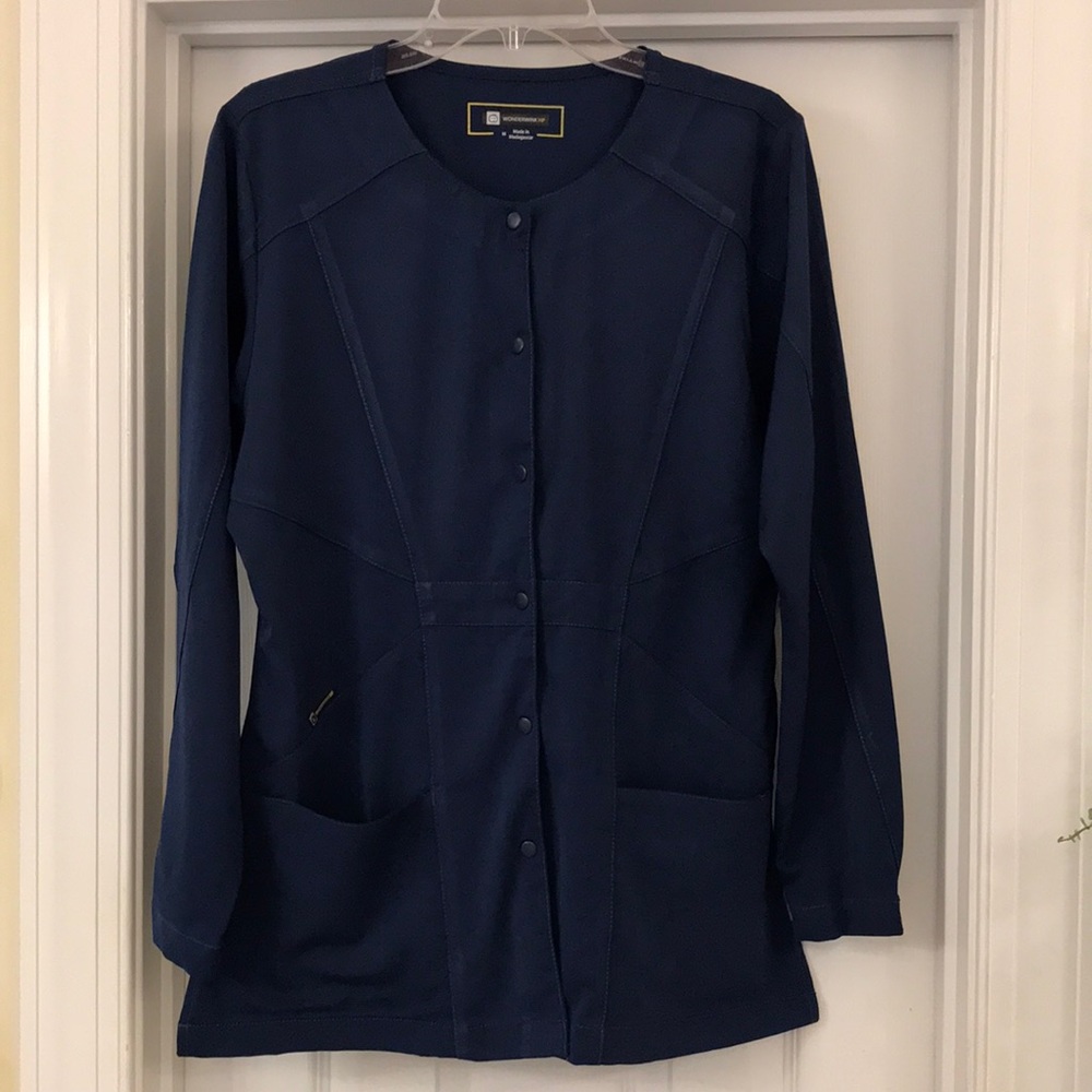 Navy scrub jacket